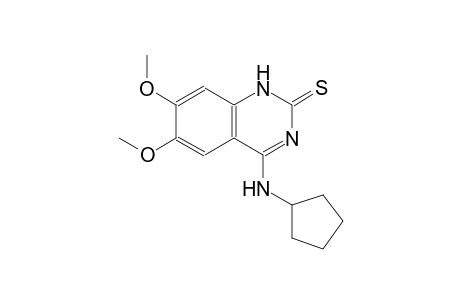 4-(cyclopentylamino)-6,7-dimethoxy-2(1H)-quinazolinethione