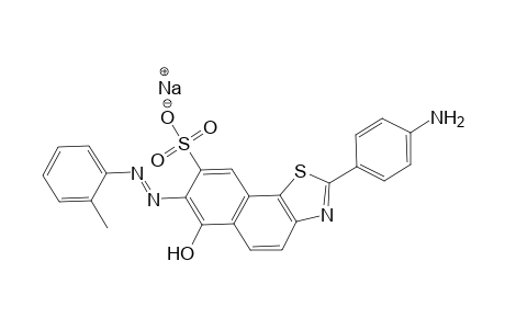 Naphtho[2,1-d]thiazole-8-sulfonic acid, 2-(4-aminophenyl)-6-hydroxy-7-[(2-methylphenyl)azo]-, monosodium salt