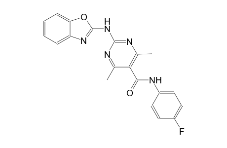 2-(1,3-benzoxazol-2-ylamino)-N-(4-fluorophenyl)-4,6-dimethyl-5-pyrimidinecarboxamide