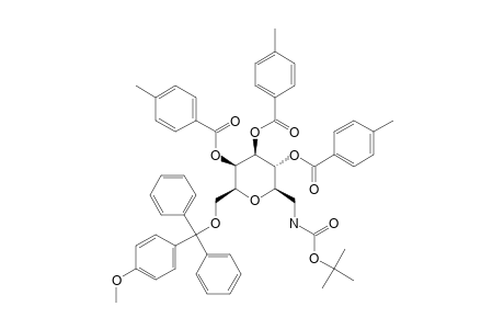 N-(TERT.-BUTOXYCARBONYL)-[6-O-(4-METHOXYTRITYL)-2,3,4-TRI-O-(PARA-TOLUOYL)-BETA-D-GALACTOPYRANOSYL]-METHYLAMINE