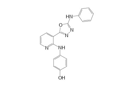 4-{3-[5-(Phenylamino)-1,3,4-oxadiazol-2-yl]pyridin-2-ylamino}phenol