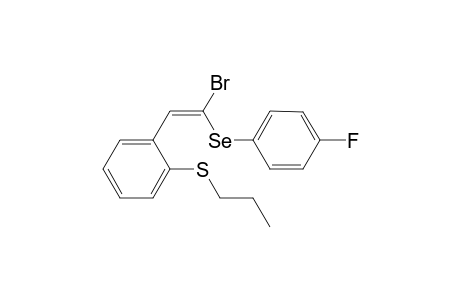 (E)-{2-[2-Bromo-2-(4-fluorophenylselanyl)vinyl]phenyl}(propyl)sulfane