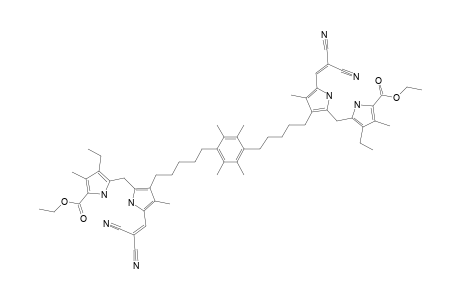 1,4-BIS-[5-[2-[(5-CARBETHOXY-3-ETHYL-2-METHYLPYRROL-2-YL)-METHYL]-5-(2,2-DICYANOETHENYL)-4-METHYL-PYRROL-3-YL]-PENTYL]-2,3,5,6-TETRAMETHYLBENZENE