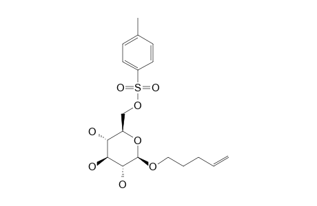 PENT-4'-ENYL-6-O-TOLUENESULFONYL-BETA-D-GLUCOPYRANOSIDE;BETA-ANOMER