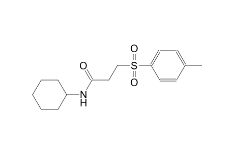 propanamide, N-cyclohexyl-3-[(4-methylphenyl)sulfonyl]-