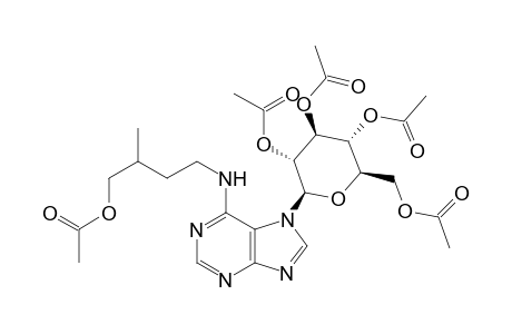 (2R,3R,4S,5R,6R)-2-(6-(4-acetoxy-3-methylbutylamino)-7H-purin-7-yl)-6-(acetoxymethyl)tetrahydro-2H-pyran-3,4,5-triyl triacetate