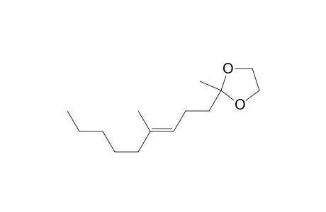 1,3-Dioxolane, 2-methyl-2-(4-methyl-3-nonenyl)-, (E)-