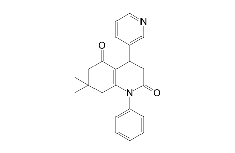 7,7-Dimethyl-1-phenyl-4-(3-pyridinyl)-3,4,6,8-tetrahydroquinoline-2,5-dione
