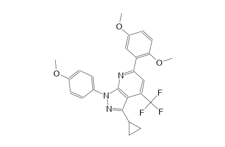 1H-pyrazolo[3,4-b]pyridine, 3-cyclopropyl-6-(2,5-dimethoxyphenyl)-1-(4-methoxyphenyl)-4-(trifluoromethyl)-
