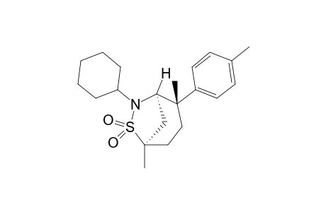 (1R*,2S*,5R*)-7-Cyclohexyl-2,5-dimethyl-2-(4-methylphenyl)-6,7-thiazabicyclo[3.2.1]octane 6,6-dioxide