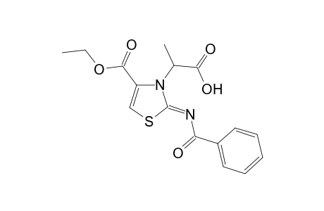 2-[4-(Ethoxycarbonyl)-2-(benzoylimino)thiazol-3(2H)-yl]propanoic acid