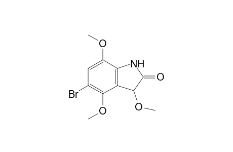 2H-Indol-2-one, 5-bromo-1,3-dihydro-3,4,7-trimethoxy-