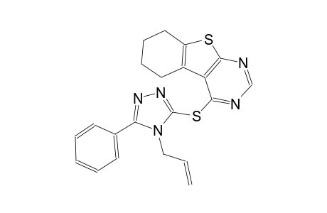 4-allyl-5-phenyl-4H-1,2,4-triazol-3-yl 5,6,7,8-tetrahydro[1]benzothieno[2,3-d]pyrimidin-4-yl sulfide