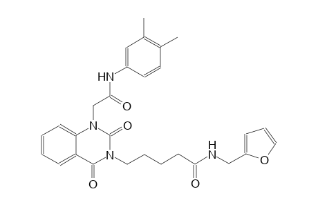 5-(1-[2-(3,4-dimethylanilino)-2-oxoethyl]-2,4-dioxo-1,4-dihydro-3(2H)-quinazolinyl)-N-(2-furylmethyl)pentanamide