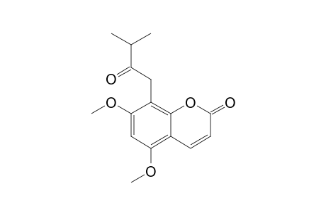 5,7-DIMETHOXY-8-(3-METHYL-2-OXO-BUTYL)-COUMARIN