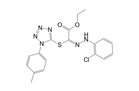 ethyl (2E)-[(2-chlorophenyl)hydrazono]{[1-(4-methylphenyl)-1H-tetraazol-5-yl]sulfanyl}ethanoate