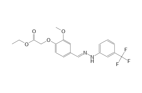 ethyl [2-methoxy-4-((E)-{[3-(trifluoromethyl)phenyl]hydrazono}methyl)phenoxy]acetate