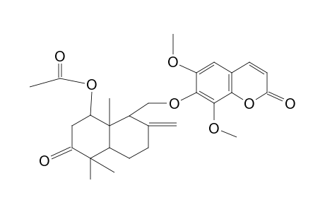 (1'S,4'as,7'R,8'ar)-7-[(7-Acetoxydecahydro-5,5,8A-trimethyl-2-methylene-6-oxo-1-naphthyl)methoxy]-6,8-dimethoxy-(2H)1-benzopyran-2-one