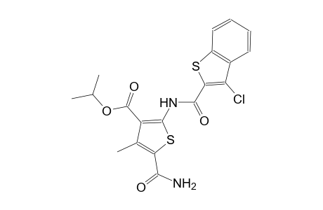 isopropyl 5-(aminocarbonyl)-2-{[(3-chloro-1-benzothien-2-yl)carbonyl]amino}-4-methyl-3-thiophenecarboxylate