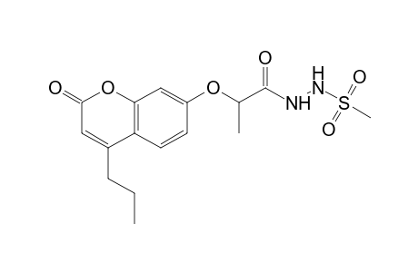 1-(methylsulfonyl)-2-{2-[(2-oxo-4-propyl-2H-1-benzopyran-7-yl)oxy]propionyl}hydrazine