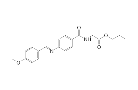 p-[(p-methoxybenzylidene)amino]hippuric acid, propyl ester