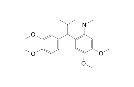 2-Methyl-1-(3,4-dimethoxyphenyl)-1-(2-methylamino-4,5-dimethoxyphenyl)propane