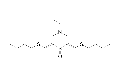 (2E,6E)-2,6-Bis[(butylsulfanyl)methylidene]-N-ethylthiomorpholine 1-oxide