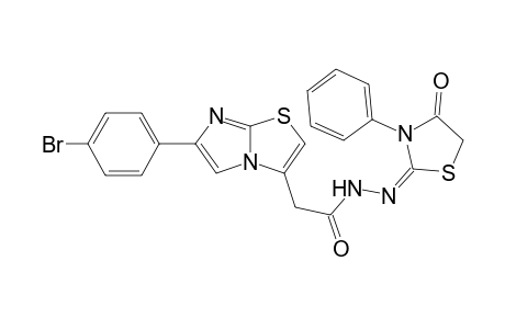 2-[6-(4-bromophenyl)-3-imidazo[2,1-b]thiazolyl]-N-[(E)-(4-oxo-3-phenyl-2-thiazolidinylidene)amino]acetamide