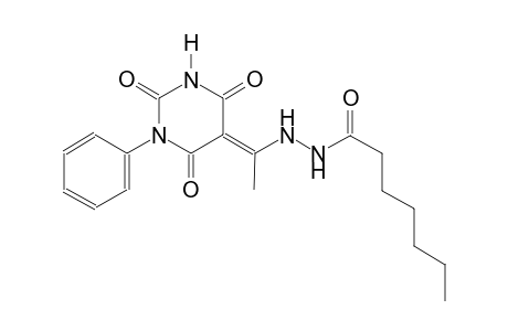 N'-[(1E)-1-(2,4,6-trioxo-1-phenyltetrahydro-5(2H)-pyrimidinylidene)ethyl]heptanohydrazide
