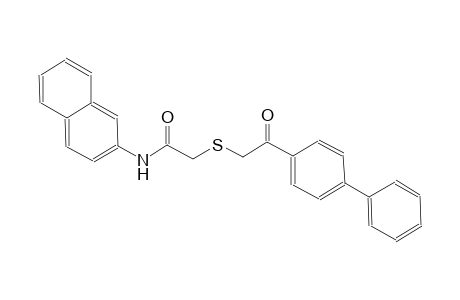 acetamide, 2-[(2-[1,1'-biphenyl]-4-yl-2-oxoethyl)thio]-N-(2-naphthalenyl)-