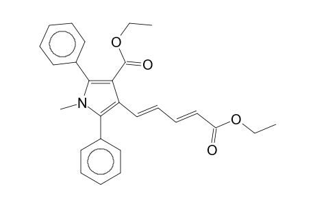 4-(4-Ethoxycarbonylbuta-1,3-dienyl)-1-methyl-2,5-diphenyl-1H-pyrrole-3-carboxylic acid, ethyl ester