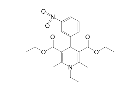 1,4-dihydro-2,6-dimethyl-1-ethyl-4-(m-nitrophenyl)-3,5-pyridinedicarboxylic acid, diethyl ester