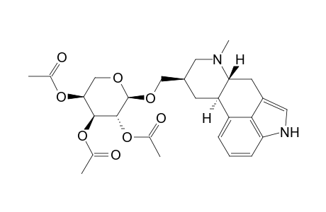 D-6-Methyl-8-(2,3,4-tri-O-acetyl-alpha-L-arabinopyranosyloxymethyl)-ergolin-I