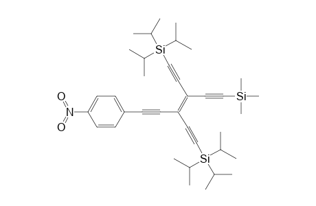 1-(4'-Nitrophenyl)-3,4-bis[(triisopropylsilyl)ethynyl]-6-(trimethylsilyl)hex-3-ene-1,5-diyne