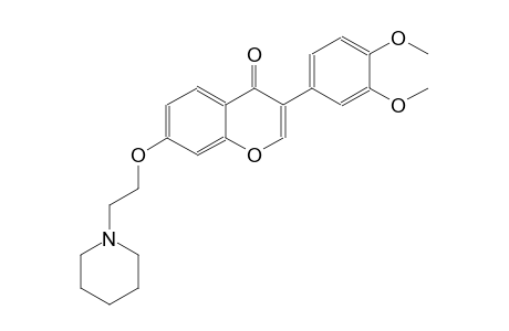 4H-1-benzopyran-4-one, 3-(3,4-dimethoxyphenyl)-7-[2-(1-piperidinyl)ethoxy]-