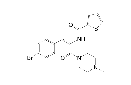N-[(E)-1-(4-bromophenyl)-3-(4-methyl-1-piperazinyl)-3-oxoprop-1-en-2-yl]-2-thiophenecarboxamide