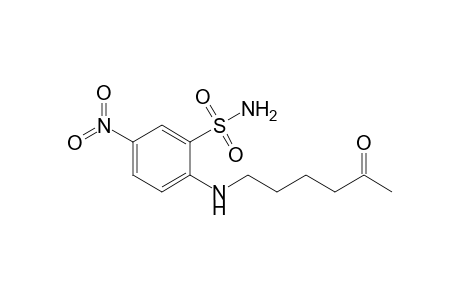 5-Nitro-2-(5'-oxohexylamino)-benzenesulfonamide