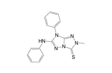 3H-1,2,4-Triazolo[4,3-b][1,2,4]triazole-3-thione, 2,7-dihydro-2-methyl-7-phenyl-6-(phenylamino)-