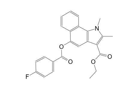 1H-benz[g]indole-3-carboxylic acid, 5-[(4-fluorobenzoyl)oxy]-1,2-dimethyl-, ethyl ester