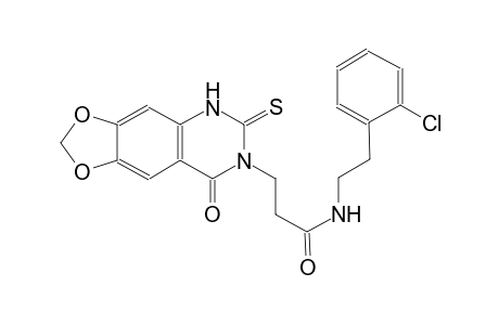 [1,3]dioxolo[4,5-g]quinazoline-7-propanamide, N-[2-(2-chlorophenyl)ethyl]-5,6,7,8-tetrahydro-8-oxo-6-thioxo-