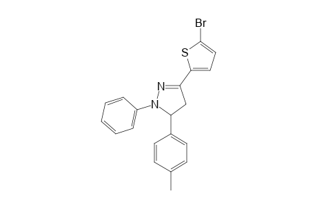 1-PHENYL-3-(5-BROMOTHIOPHEN-2-YL)-5-(4-METHYLPHENYL)-2-PYRAZOLINE