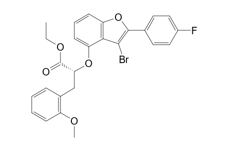 Ethyl (2R)-2-[3-bromo-2-(4-fluorophenyl)benzofuran-4-yl]oxy-3-(2-methoxyphenyl)-propanoate