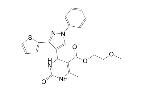 5-pyrimidinecarboxylic acid, 1,2,3,4-tetrahydro-6-methyl-2-oxo-4-[1-phenyl-3-(2-thienyl)-1H-pyrazol-4-yl]-, 2-methoxyethyl ester