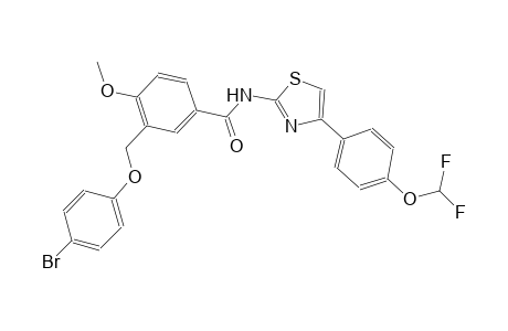3-[(4-bromophenoxy)methyl]-N-{4-[4-(difluoromethoxy)phenyl]-1,3-thiazol-2-yl}-4-methoxybenzamide