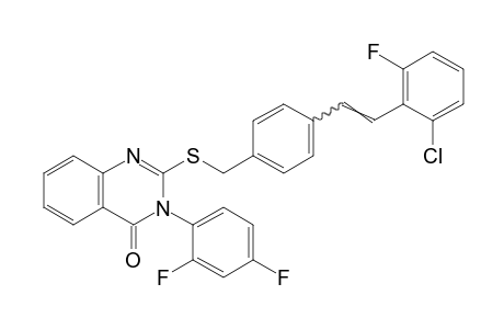 2-{[p-(2-chloro-6-fluorostyryl)benzyl]thio}-3-(2,4-difluorophenyl)-4(3H)-quinazolinone