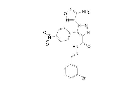 1-(4-amino-1,2,5-oxadiazol-3-yl)-N'-[(E)-(3-bromophenyl)methylidene]-5-(4-nitrophenyl)-1H-1,2,3-triazole-4-carbohydrazide