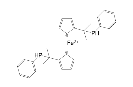iron(II) 2-(2-(phenylphosphaneyl)propan-2-yl)cyclopenta-2,4-dien-1-ide