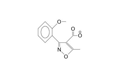 3-(2-Methoxy-phenyl)-5-methyl-isoxazole-4-carboxylic acid, anion