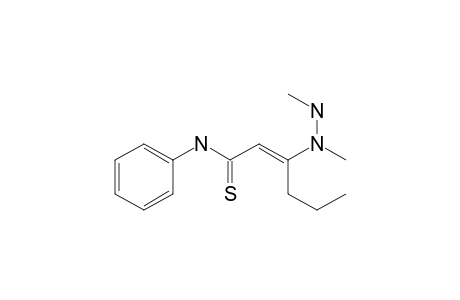 3-(N,N-dimethylhydrazino)-N-phenyl-2-hexenethioamide