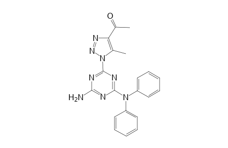 1-[1-[4-amino-6-(N-phenylanilino)-1,3,5-triazin-2-yl]-5-methyl-4-triazolyl]ethanone